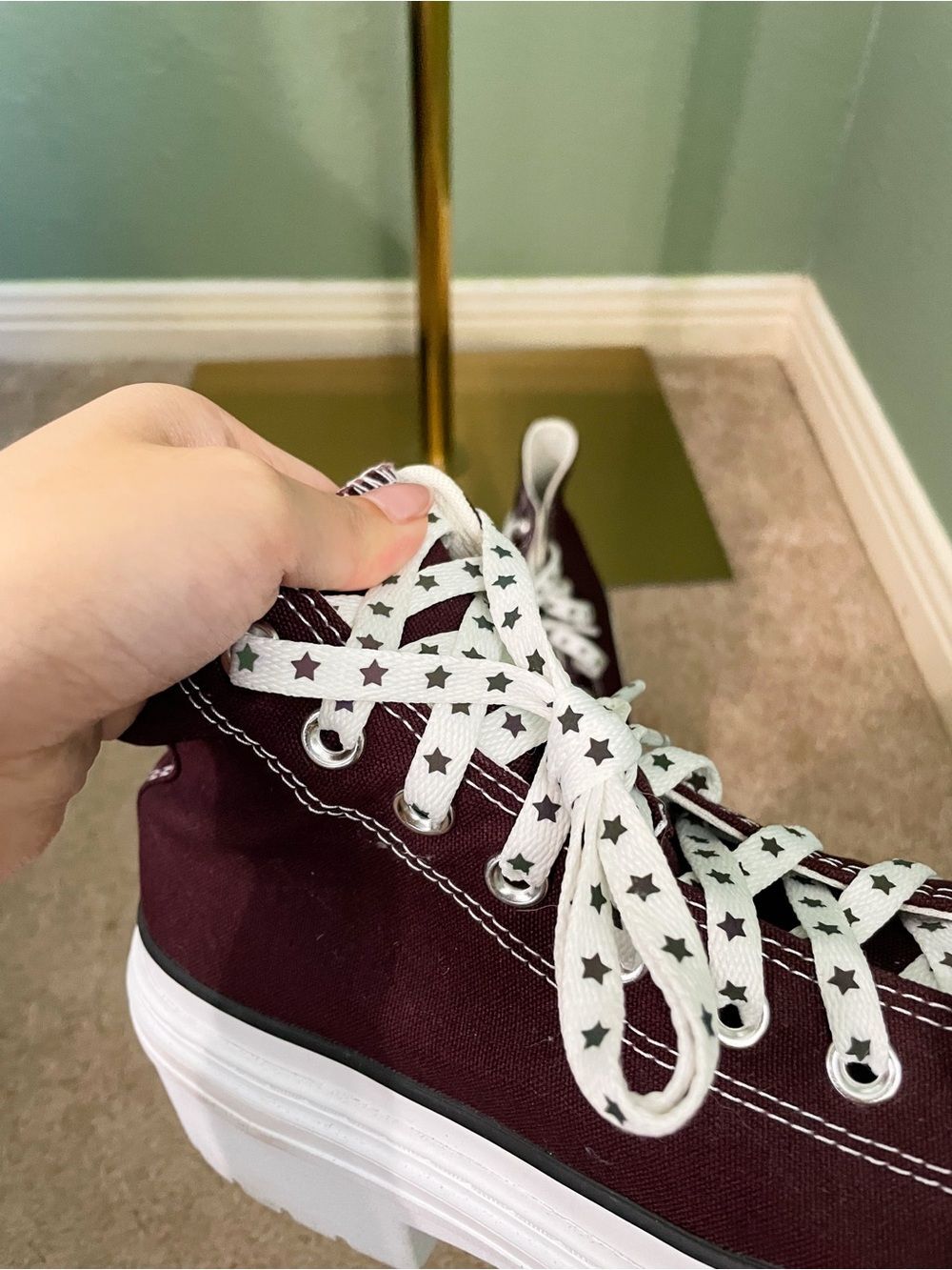 Converse Chuck Taylor All Star Lugged Sneakers Star Reflective Laces Size 9.5 - Picture 5 of 8